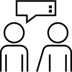 Icon of a group of people talking