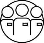 Icon of a group of service people